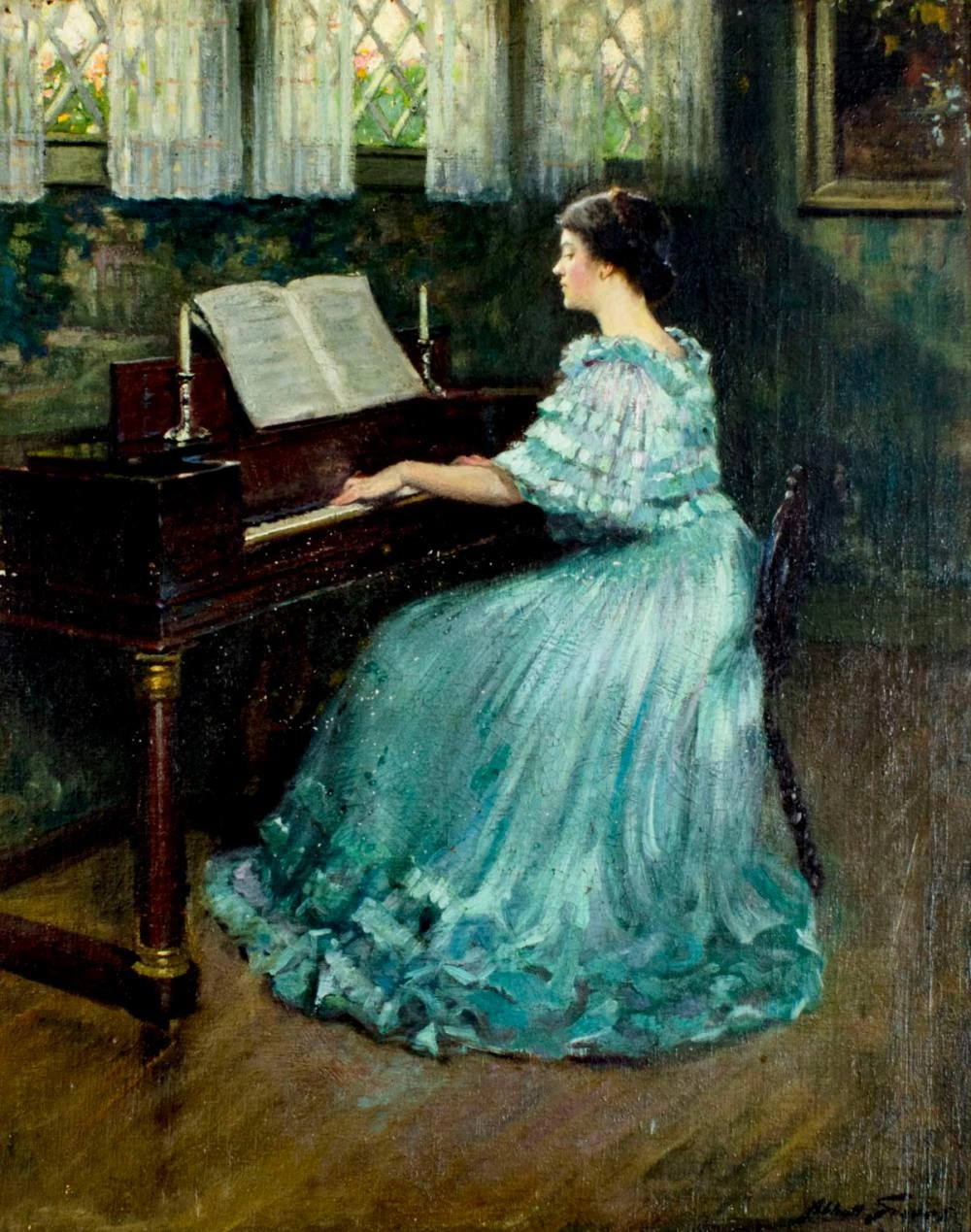 Abbott Fuller Graves-13-Donna che suona il pianoforte